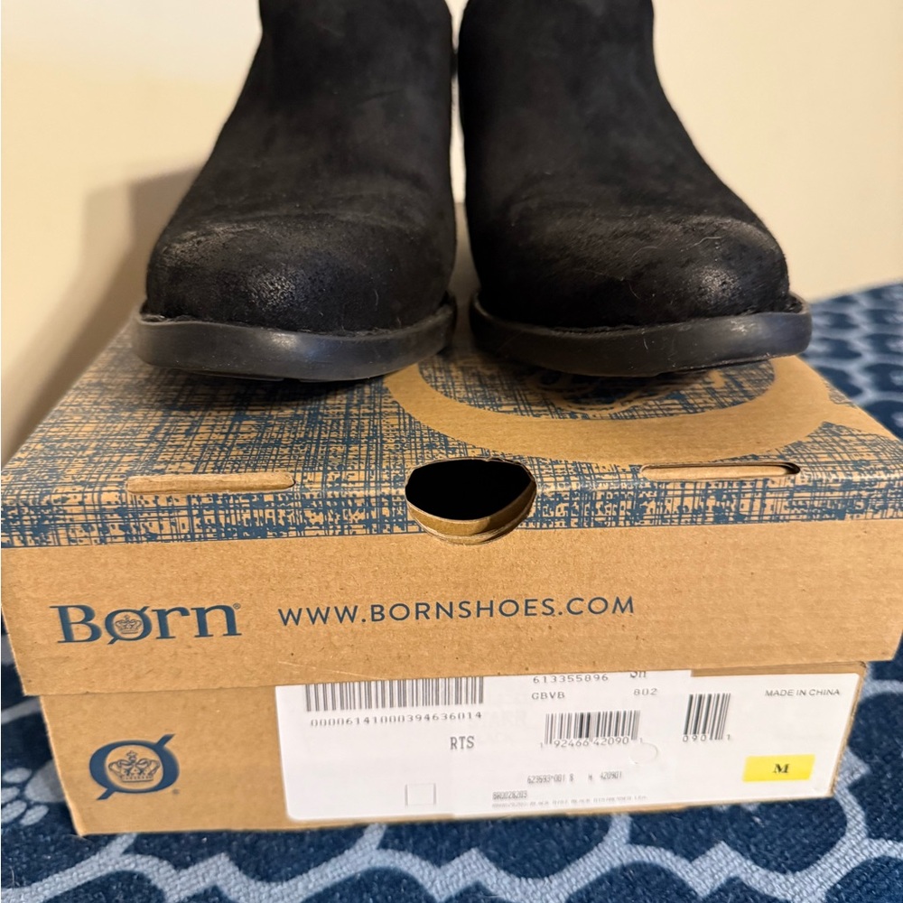Born Dark Suede Ankle Boots